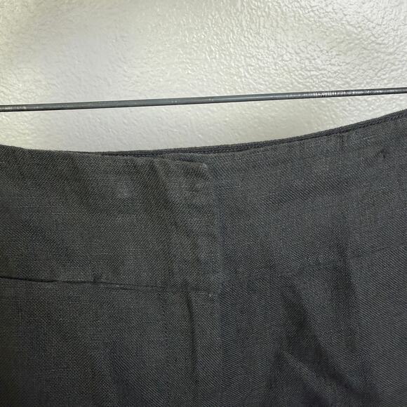 Eileen Fisher Linen Pants Womens 4 Gray Wide Pleated Career Trousers 32" - Picture 7 of 10